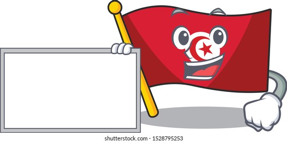 With board flag tunisia on in the mascot