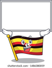 Up board flag uganda flew the character pole