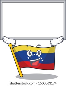 Up board flag venezuela with the cartoon shape