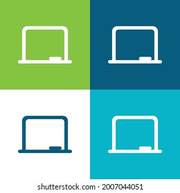 Board Flat four color minimal icon set