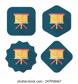 Board flat icon with long shadow,eps10