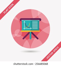 Board flat icon with long shadow,eps10