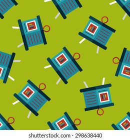 Board flat icon,eps10 seamless pattern background