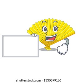 With board folding cartoon fan in the bag