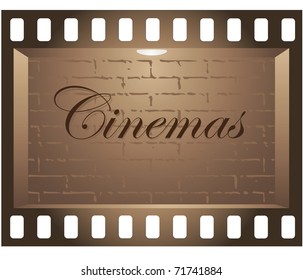 Board in the form of film on a pure background