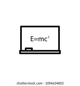 board with formula icon. Element of science icon for mobile concept and web apps. Thin line board with formula icon can be used for web and mobile on white background