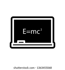 board with formula icon. Element of Science for mobile concept and web apps icon. Glyph, flat icon for website design and development, app development