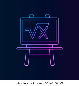 board with formula nolan icon. Simple thin line, outline vector of Education icons for UI and UX, website or mobile application