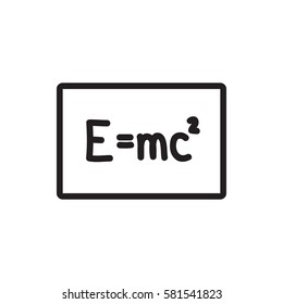 board with formulas icon illustration isolated vector sign symbol