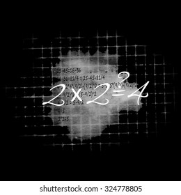 Board with formulas vector illustration