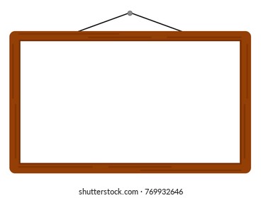 Board frame isolated vector illustration
