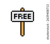 board free sign 8 bit pixel art 