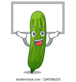 Up board fresh cucumber in the character bowl
