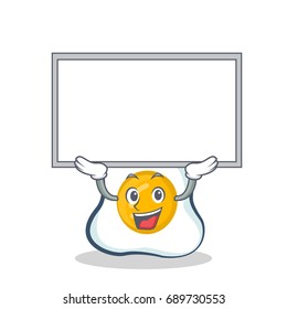 Up board fried egg character cartoon