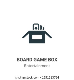 Board game box vector icon on white background. Flat vector board game box icon symbol sign from modern entertainment collection for mobile concept and web apps design.