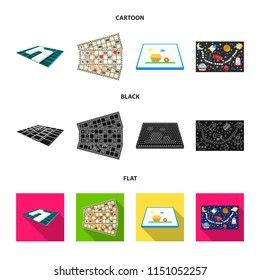 Board game cartoon,black,flat icons in set collection for design. Game and entertainment vector symbol stock web illustration.