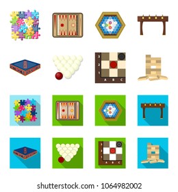 Board game cartoon,flat icons in set collection for design. Game and entertainment vector symbol stock web illustration.