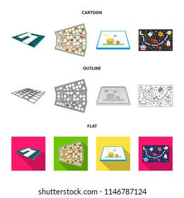 Board game cartoon,outline,flat icons in set collection for design. Game and entertainment vector symbol stock web illustration.