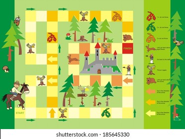 Board Game - Castle, Vector Illustration