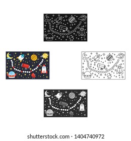 Board game for children icon in cartoon,black style isolated on white background. Board games symbol stock vector illustration.