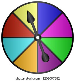 Board Game Color Spinner Vector Illustration Symbol