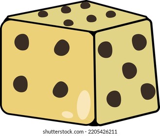 Board game cube isolated icon