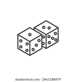 Board Game Dice Icon Set. Gambling Dice and Cube Vector Symbol.