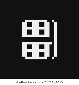 Board game dominoes pixel art icon. Domino Isolated vector illustration. Design for logo, sticker, app. Game assets 8-bit sprite.