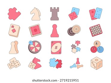 Symbolsatz für Brettspielelemente
