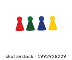 a board game figure isolated on a white background