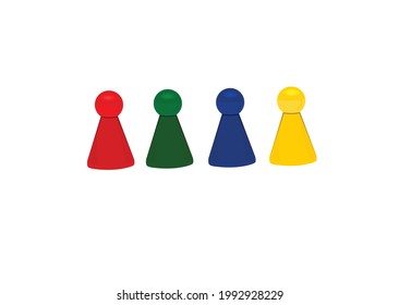 a board game figure isolated on a white background