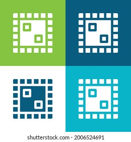 Board Game Flat four color minimal icon set