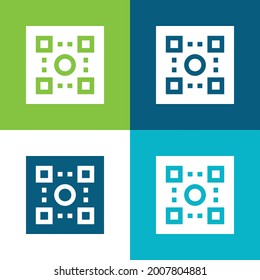 Board Game Flat four color minimal icon set