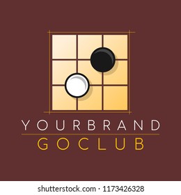 Board game GO logo template