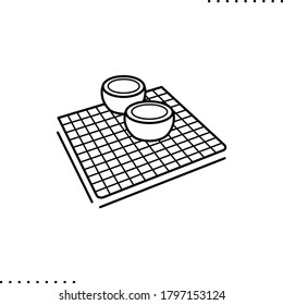 board game go vector icon in outlines