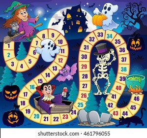 Board game with Halloween theme 1 - eps10 vector illustration.