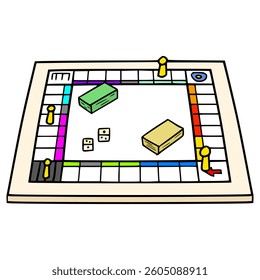 board game illustration hand drawn isolated vector