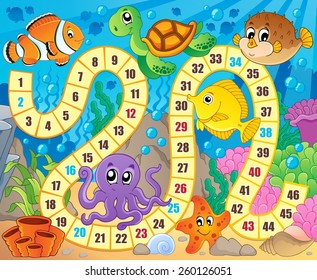 Board Game Image Underwater Theme 1 Stock Vector (Royalty Free) 260126051