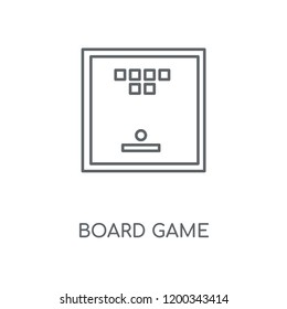 Board game linear icon. Board game concept stroke symbol design. Thin graphic elements vector illustration, outline pattern on a white background, eps 10.