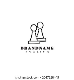 board game logo cartoon icon design black modern isolated vector illustration