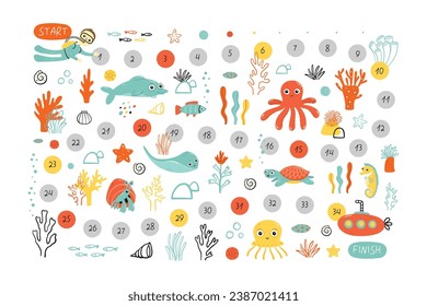 Board game ocean and sea life