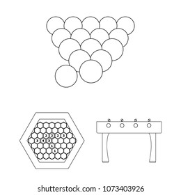 Board game outline icons in set collection for design. Game and entertainment vector symbol stock web illustration.