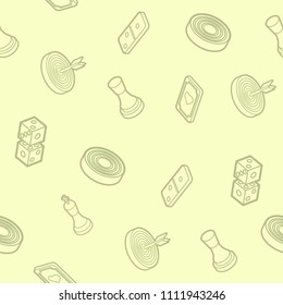 Board game outline isometric pattern
