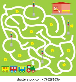 Board game, railway, maze, vector icon