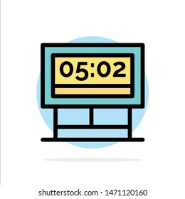 Board, Game, Score, Scoreboard Abstract Circle Background Flat color Icon. Vector Icon Template background