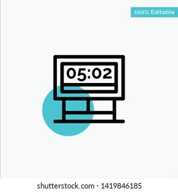 Board, Game, Score, Scoreboard turquoise highlight circle point Vector icon