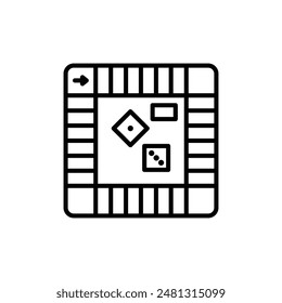 Board Game Setup Icon for Entertainment Activities