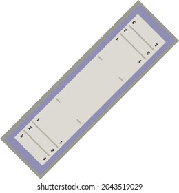 Brettspiel Shuffleboard für Familienurlaub. Vektorgrafik.