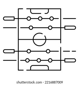 Board game or table game line icon vector and illustration. Fun and activity. Pinball or Table football