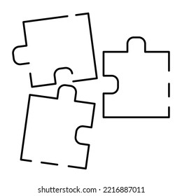 Board game or table game line icon vector and illustration. Fun and activity. Puzzle